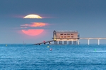 z4272 Moonrise over Bembridge Lifeboat Station