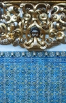 Nave dado azulejos & gilded relief