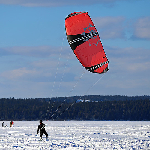 Snowkiting on the Kennebecasis