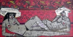 two white hats 20x40