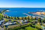 Portland Harbour Victoria Australia Aerial Photo.