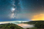 z3103 The Milky Way over the Mist, St Boniface Down
