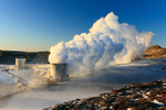 Venting of a new bore hole for a geothermal power station
