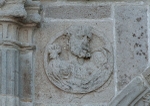 N portal, left spandrel roundel relief