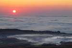 Sunset over a Sea mist from the Isle of Mull