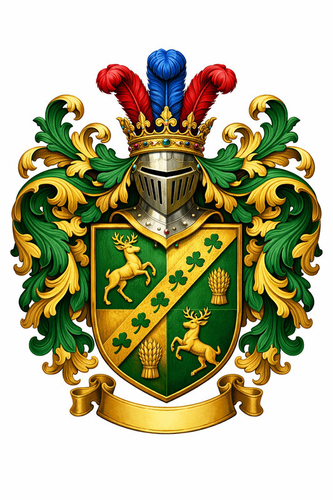 Family Coat of Arms for the Schuetz Family - Photo Size: 8"x10", Price $55.00, Plus Shipping and Packaging shown ab…