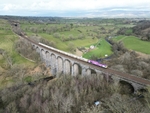 JL - 17.3.23 66734 4M01 Mossend - Clitheroe, Smardale Viaduct