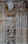 Casa de Montejo, façade portal, upper right pilaster relief & head