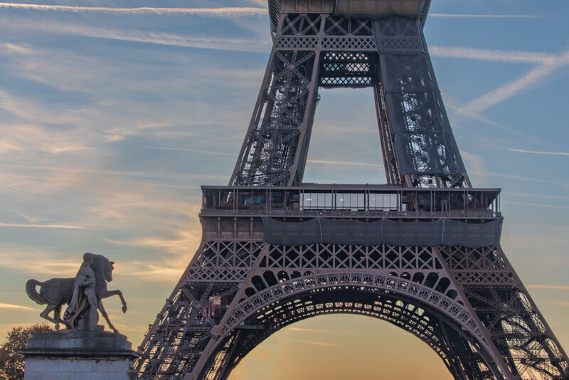 Eiffel Tower and the Arabic Horseman, Paris