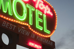 Hill Top Motel sign, Kingman
