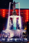 Fountain Square Statue in Red