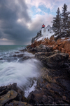 Winter Squall - Bass Harbor Light