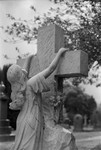 Black & White Photograph Grave Stone and Angel Otley