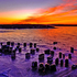 Renforth Ice Fishing Village @ Sunset by Aerial Drone