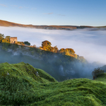 Peveril Castle sunrise