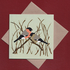Bullfinches greetings card