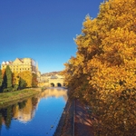 Poplars and Pulteney Bridge, Bath EDC255  only available as a greeting