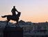 Marshal Zhukov at sunset