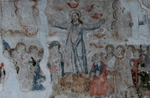 Capilla abierta, N chancel wall mural, Ascension of Christ