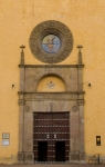 San Gabriel, façade, main portal alfiz & choir loft window