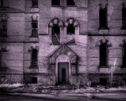 Exterior Infrared Entrance Detail | Hudson River State Hospital