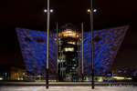 Titanic building at night