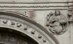 Façade portal, right spandrel relief