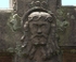 Calvary cross, front crossing, face of Cross