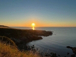 Sunrise at Portlethen Bay.