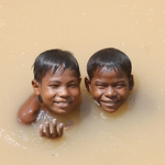Swiming, Siem Reap, Cambodia