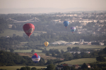 Bristol Balloons near Clifton suspension bridge.