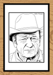 John Wayne Hand-Drawn Portrait by Paul Duddell 109-03-2025