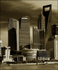 China Shanghai buildingscape 2 bw sepia