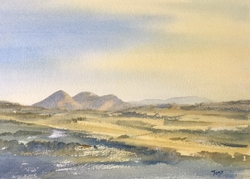 Eildon Hills from Blackcastle Hill