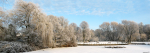 Ruthin Park lake in winter