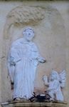 Façade niche, St. Augustine & angel