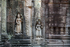 Carved stone walls at Angkor, Cambodia