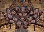 Santa Inés, high altar, cherub heads