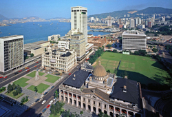 KM-79A Hong Kong Club, Furama Hotel & cricket pitch - 1975