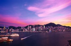 KMPAN-103 HONG KONG at sunset from West Kowloon Waterfront - 2007