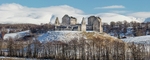 Ruthven Barracks winter scene