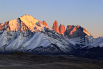 The three Torres at dawn, Cordillera Paine, Torres del Paine, Chile