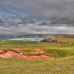 looking down on the 3rd hole curit island golf course