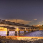 The Gweebarra bridge at sunset