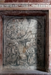 Lower cloister walk, testera mural