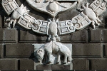 Façade gable, Charles V coat of arms, detail