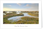 A5 Greeting Card of flooded marshes at Brancaster Staithe