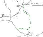 Fridaythorpe to Huggate walk map