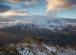 Snowdon massif in snow