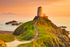 Twr Mawr Lighthouse, Llanddwyn Island at Sunset. ref 9306